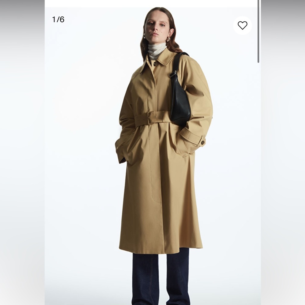 EUC COS regular fit twill trenchcoat